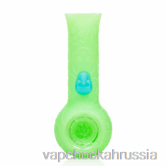 Vape Juice Stratus Силиконовый череп Ручная трубка Зеленое свечение (УФ-зеленый)